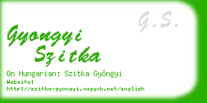 gyongyi szitka business card