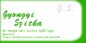 gyongyi szitka business card